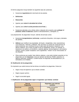 Aspectos Generales Sobre Los Plaguicidas Y Su Efecto Sobre El Hombre Y