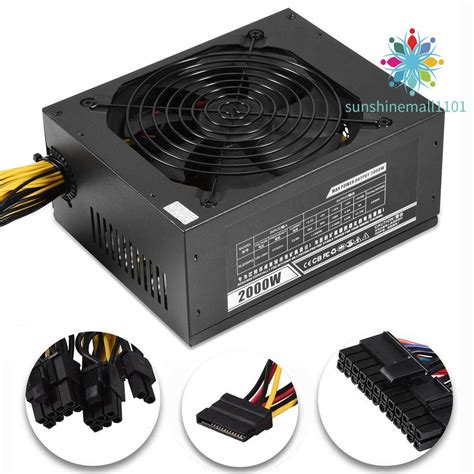 Ready Stock 1800W Modular Mining Power Supply PSU For 8 GPU Eth Rig