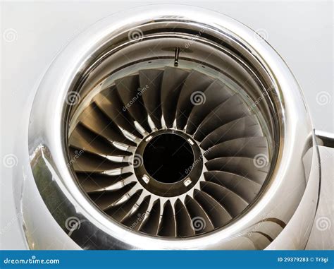 Jet Engine Turbine On A Private Jet Plane Stock Photos - Image: 29379283