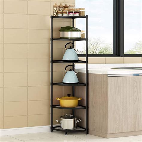 Rebrilliant 6 Tier Kitchen Corner Shelf Rack Multi Layer Pot Rack