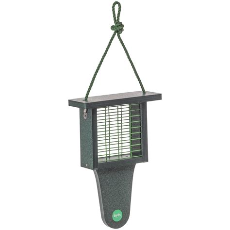 Color Pop Recycled Plastic Tail Prop Suet Feeder Evergreen