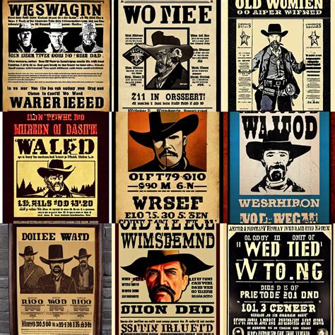 Old West Wanted Poster Stable Diffusion OpenArt