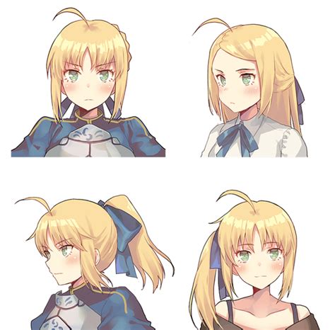 Saber Hair Style #1 | Fate (Type-Moon) | Arturia pendragon, Fate, Fate ...