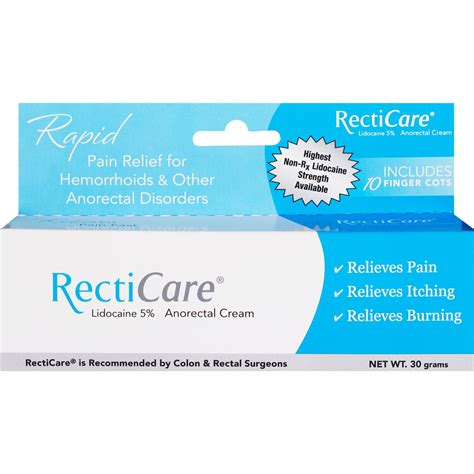 Recticare Lidocaine 5 Anorectal Cream Pick Up In Store Today At Cvs