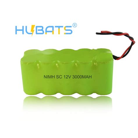 Hubats Customized Ni MH SC Size 3000mAh 12v Rechargeable Battery Pack