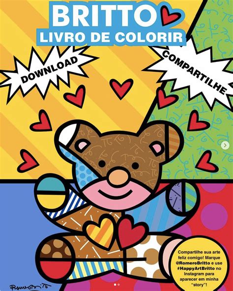 Romero Britto Para Colorir LIBRAIN