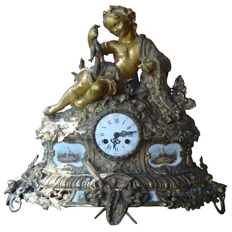 PENDULE NAPOLÉON III en bronze doré old french golden clock EUR 750