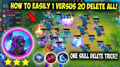 HOW TOP 1 GLOBAL EASILY DELETE 1 VERSUS 20 ONE SKILL DELETE TRICK 0