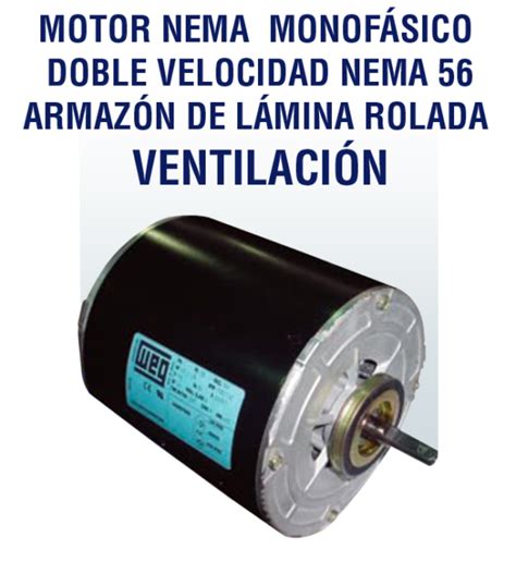 Motor Nema Monof Sico Doble Velocidad Nema Armaz N De L Mina Rolada