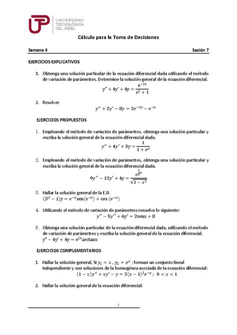 S07 s1 Resolver ejercicios 1 Cálculo para la Toma de Decisiones