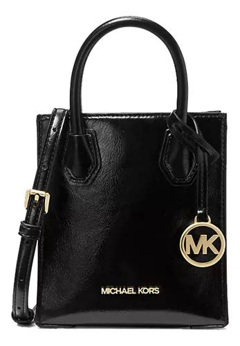 BOLSA CROSSBODY EXTRA PEQUENA PATENTEADA Michael Kors MERCER PRETA