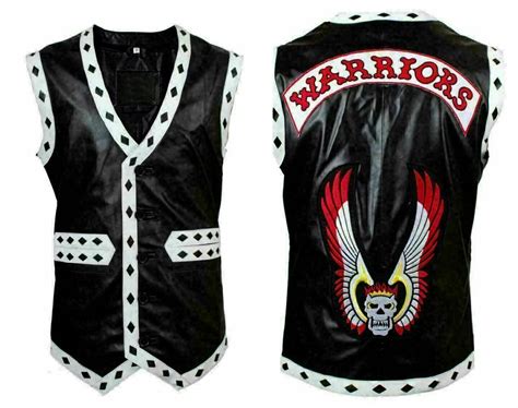 The Warriors Handmade Movie Stylish Vest Leather Jacket Bike Riders Halloween Costume Warriors