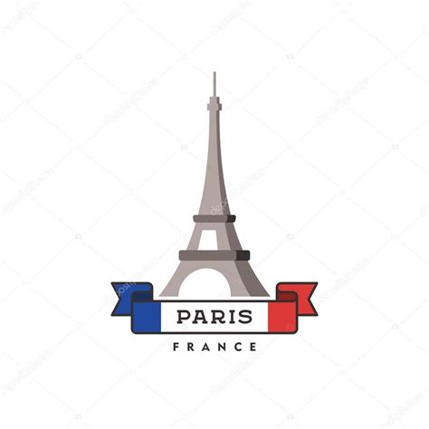 Eiffel Tower In Paris Symbol Of France Vector Illustration Stock