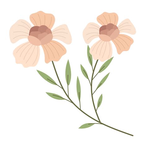 Flower Cartoon In Flat Style 8481837 Png