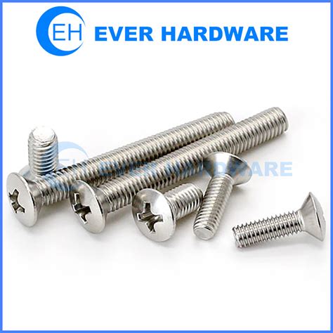 Metric Oval Head Machine Screws Raised Countersunk Cross Recessed