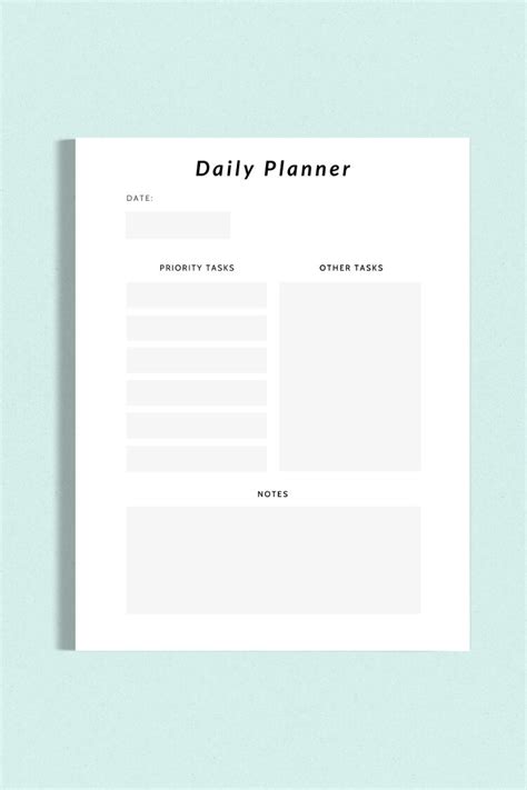 Daily Planner Printable - Free Printable Worksheet