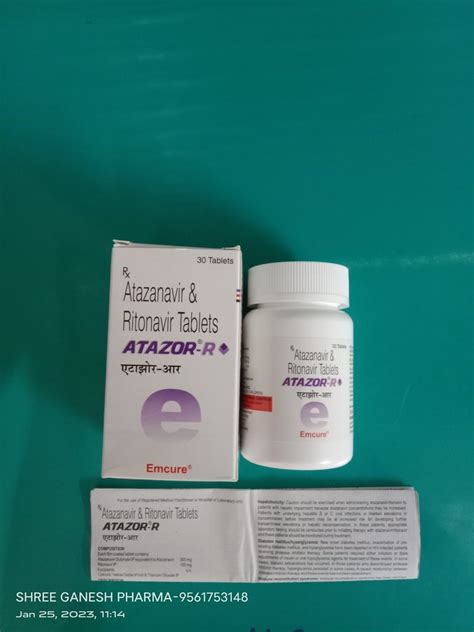 Atazanavor Ritonavir Tablets Atazor R Tablet Treatment Hiv At Rs