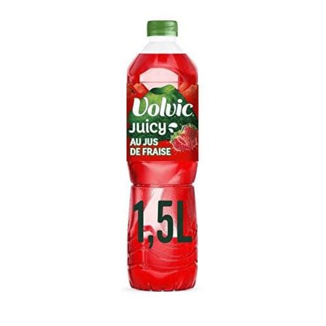 Juicy Volvic Eau minérale au jus de fraise Supermarchés Match