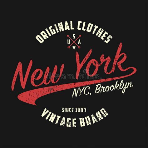 Set Of New York Ny Vintage Graphic For T Shirt Collection Of Original