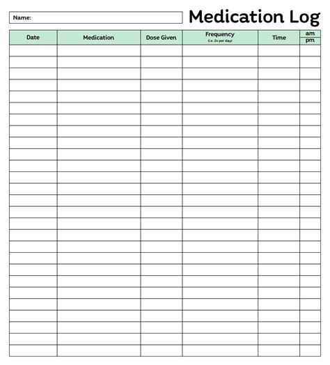 10 Best Printable Medication Administration Record Template Artofit