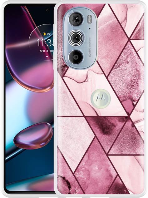 Motorola Edge Pro Hoesje Roze Marmer Mix Designed By Cazy Bol