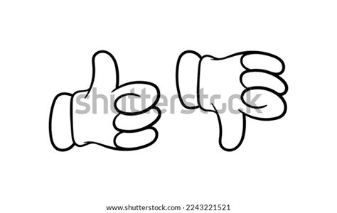 Hand Drawn Arm Drawing Raised Thumb Stock Vector Royalty Free