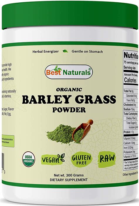 Best Naturals Certified Organic Barley Grass Powder 300 Grams