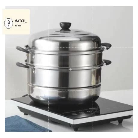 Stainless Cm Steel Steamer Cookware Multi Functional Layers Lazada Ph