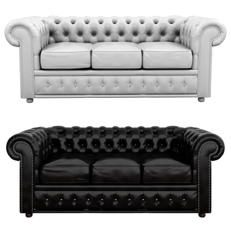 Premium Psd White And Black Leather Sofas Isolated On Transparent