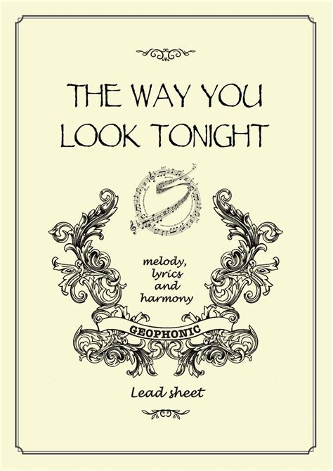 Jerome Kern The Way You Look Tonight Sheets By Geophonic