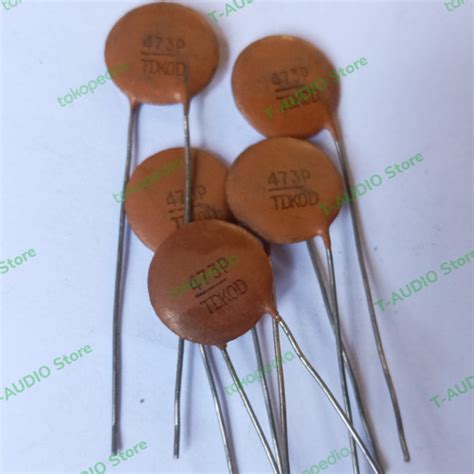 Jual C 47NF 47N 0 047uF 50V TDK CERAMIC DISC CAPACITOR KAPASITOR NOS