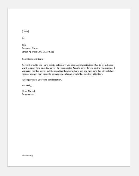 Sample Letter Of Leave Of Absence Due To Personal Reasons Loan