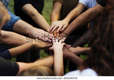 Group People Holding Hand Assemble Togetherness Stock Photo Edit Now