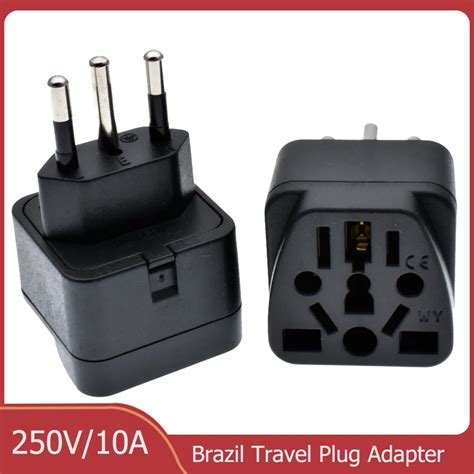 Adaptador De Enchufe Universal Para Brasil Cable De Alimentaci N El