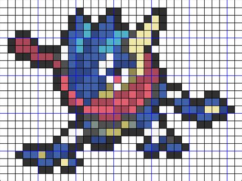 Greninja Pokemon Pixel Art Pattern Artofit