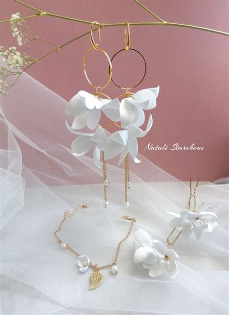 Zestaw Ozd B Lubnych Kolczyki Wedding Accessories