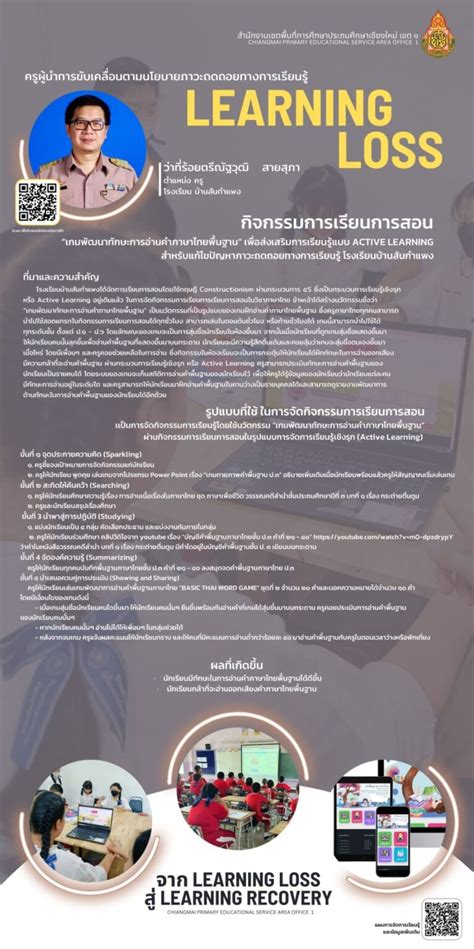 การแก้ไขภาวะถดถอย ทางการเรียนรู้ Learning Loss ของผู้เรียน สำนักงาน