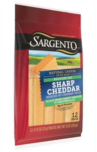 Sargento Reduced Fat Sharp Cheddar Cheese Sticks 12 Ct 8 Oz Each