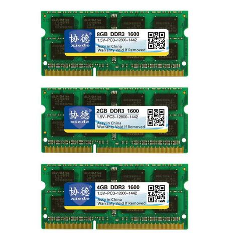 Xiede Laptop Memory Ram Module Ddr Pc Pin Dimm Mhz