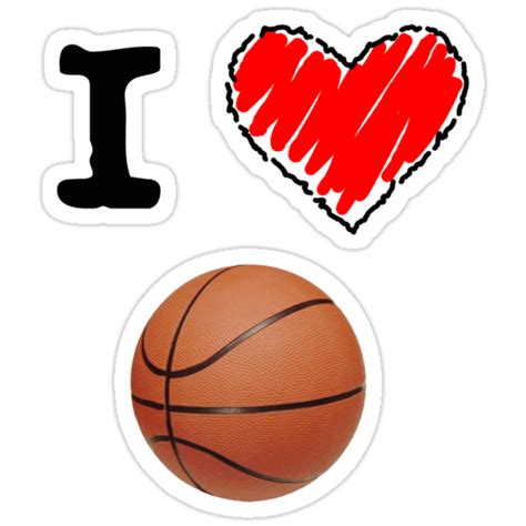 "I Love Basketball" Stickers by Lorie Warren | Redbubble