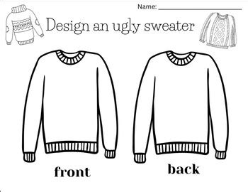 Design an Ugly Sweater Activity Template by To Boldly Go | TPT