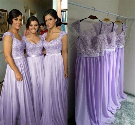 Elegant Long Light Purple Bridesmaid Dress Weddingsabeautiful Pastel