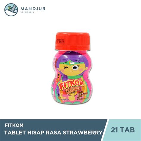 Jual Fitkom Rasa Strawberry 21 Tablet Multivitamin Tablet Hisap Anak