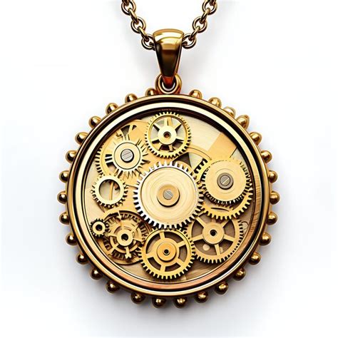 Premium Photo Watercolor Of Steampunk Gear Pendant Steampunk Necklace