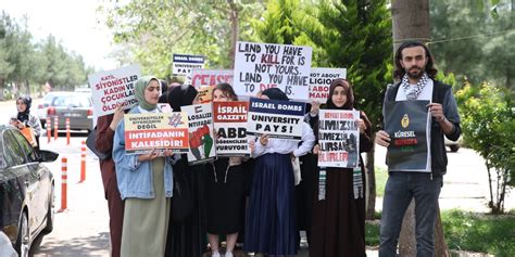 Diyarbakır da öğrencilerinden İsrail in Gazze deki saldırılarına tepki