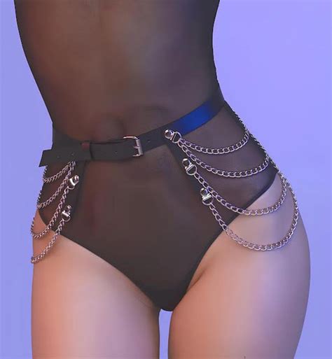 Sexy Belt Waist Leather Chain Women Belly Belt Chain Pu Etsy