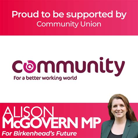 Alison McGovern on Twitter: "So grateful to be supported by ...