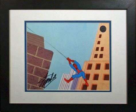 STAN LEE Spider Man 1967 Hand Painted Original PRODUCTION Cel Signed