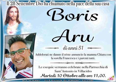 Funerali E Annunci Funebri A Villacidro Boris Aru Funer24