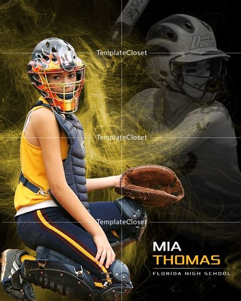 Softball Memory Mate Customized Photoshop Template